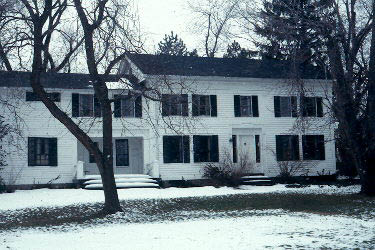 White Greek revival house