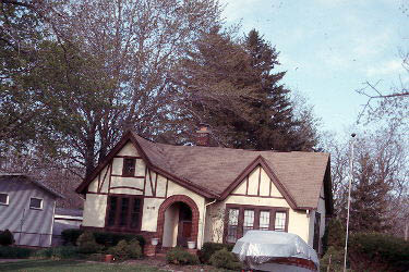 Home with Tudor revival architecture